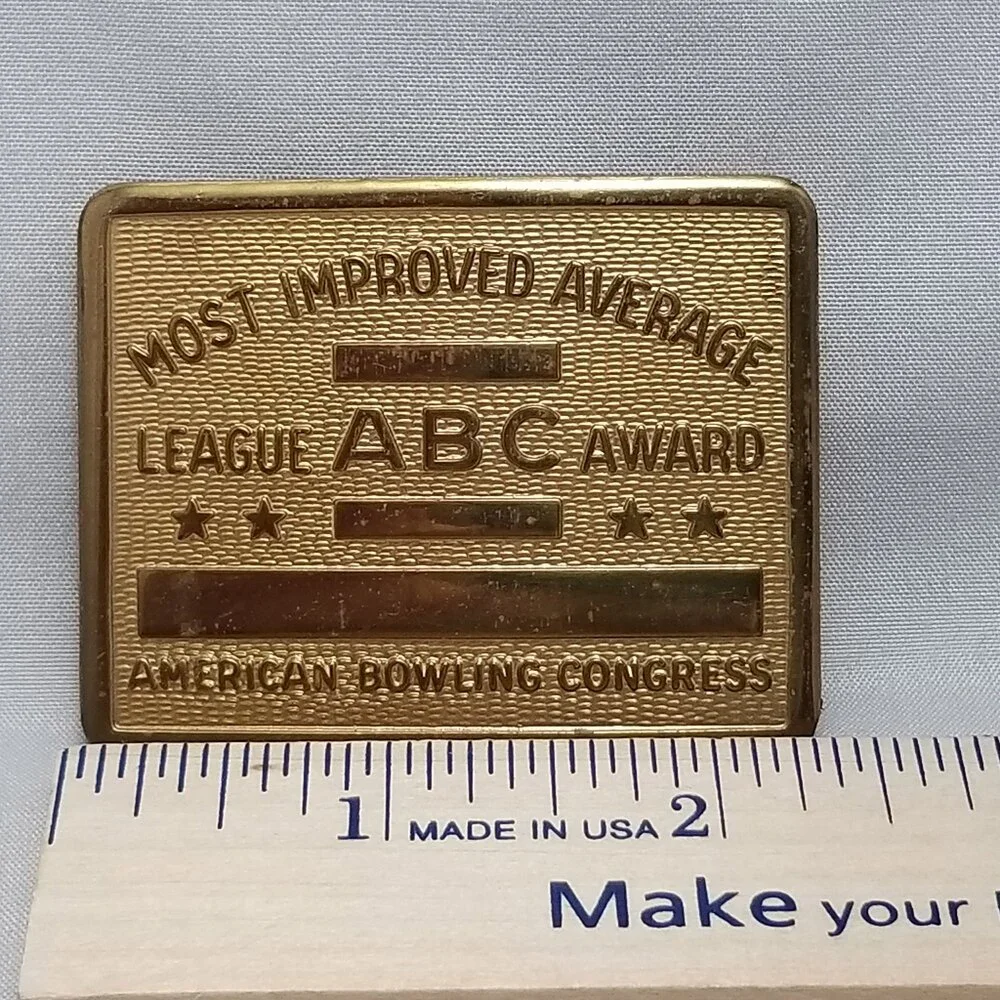 Belt Buckle ABC American Bowling Congress League‎ Award Most Improved Average